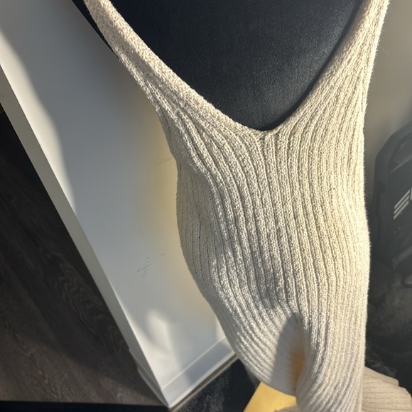 Free People Cream Sweater Dress Size L - Picture 8 of 10